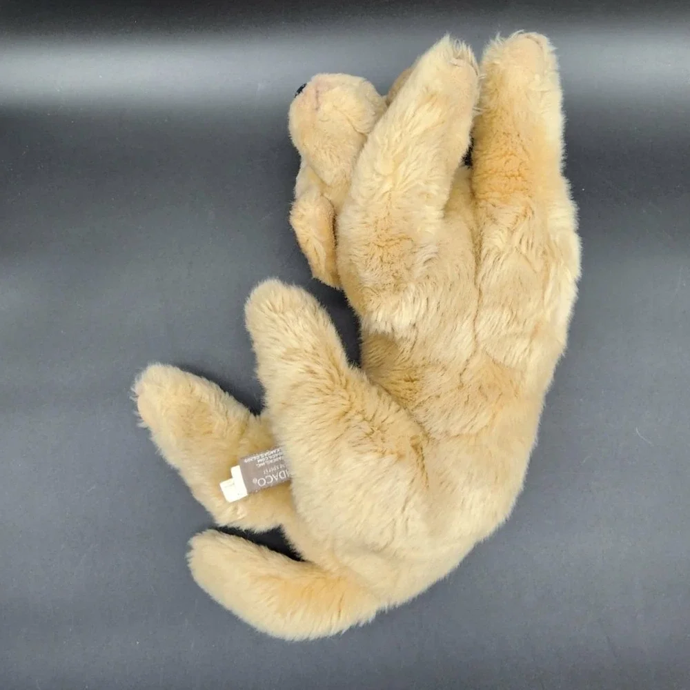 DEMDACO Tan Golden Retriever Poodle Plush Dog Lot Realistic Stuffed Animal Toy